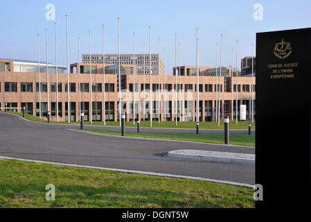 EuGH, Boulevard Konrad Adenauer Straße, Viertel Kirchberg, Luxemburg-Stadt, Europa Stockfoto