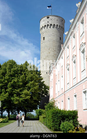 Burg des Deutschen Ordens, Tall Hermann Tower, Sitz des estnischen Parlaments, Tallinn, ehemals Reval Stockfoto