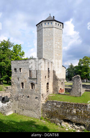 Schlossmuseum, Ruinen der Burg des Ordens der Kreuzritter, Tall Hermann, Paide, Estland, Baltikum Stockfoto