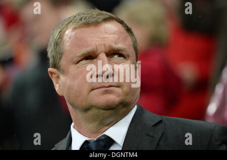 München, Deutschland. 23. Oktober 2013. Pilsen Pavel Vrba während der Champions League-Gruppe D match zwischen Bayern München und Viktoria Pilsen in Allianz Arena in München, 23. Oktober 2013. Foto: ANDREAS GEBERT/Dpa/Alamy Live-Nachrichten Stockfoto
