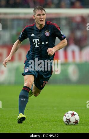 München, Deutschland. 23. Oktober 2013. Münchens Bastian Schweinsteiger in der Champions League-Gruppe D-match zwischen Bayern München und Viktoria Pilsen in Allianz Arena in München, Deutschland, 23. Oktober 2013. Foto: Sven Hoppe/Dpa/Alamy Live News Stockfoto