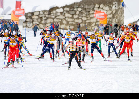 Biathlon Weltcup Antholz, Provinz von Bolzano-Bozen, Italien, Europa Stockfoto