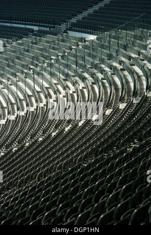 Berlin, Deutschland, leere Sitzraenge im Olympiastadion in Berlin Stockfoto