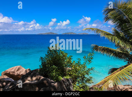 Bucht, Anse Patates, La Digue, Seychellen, Indischer Ozean, Afrika Stockfoto
