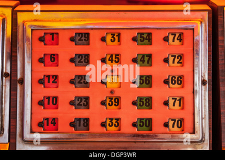 England, Devon, Dingles Festplatz Heritage Centre, Bingo-Spiel Stockfoto