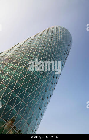 Westhafen Tower, Frankfurt am Main, Hessen Stockfoto