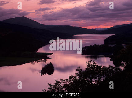 Blick von der Königin Blick auf Loch Tummel, Tayside Region, Schottland, Vereinigtes Königreich, Europa Stockfoto