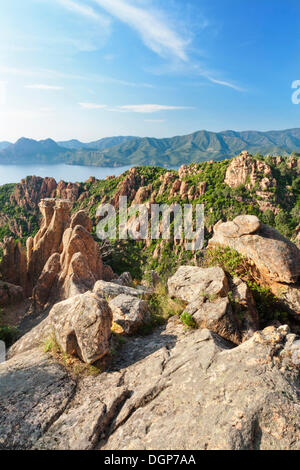 Les Calanques, Golf von Porto, Korsika, Frankreich, Europa Stockfoto