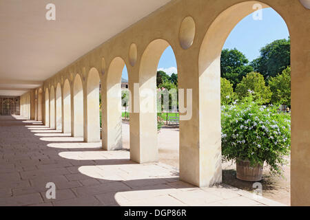 Arkaden, Schloss Schloss Favorite bei Rastatt, Baden-Württemberg Stockfoto