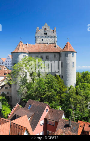 Meersburg castle, auch bekannt als Alte Burg Burg, Meersburg, Bodensee, Baden-Württemberg Stockfoto