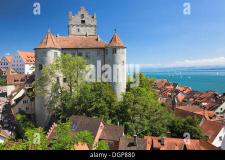 Meersburg castle, auch bekannt als Alte Burg Burg, Meersburg, Bodensee, Baden-Württemberg Stockfoto