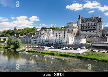 Altstadt mit Schloss, Amboise, Department Indre-et-Loire, Region Centre, Frankreich, Europa Stockfoto