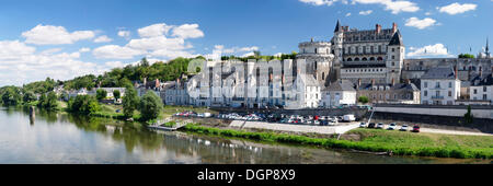 Altstadt mit Schloss, Amboise, Department Indre-et-Loire, Region Centre, Frankreich, Europa Stockfoto