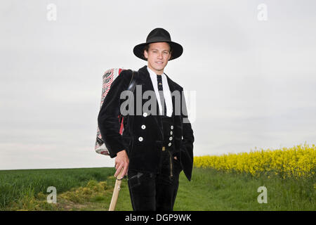 Tischler Geselle auf der Rolle Stockfoto