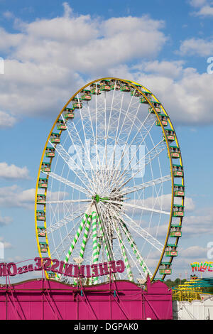 Riesenrad, Cannstatter Wasen, Cannstatter Volksfest, Frühling Festival, Messe, Stuttgart, Baden-Württemberg Stockfoto