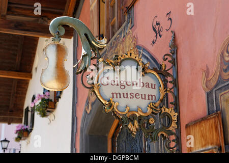 Geigenbau-Museum, Mittenwald, Werdenfelser Land/Region, Bayern, Oberbayern, PublicGround Stockfoto