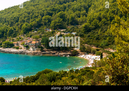 Pupnatska Bucht und den Strand in der Nähe von Pupnat, Kroatien Stockfoto