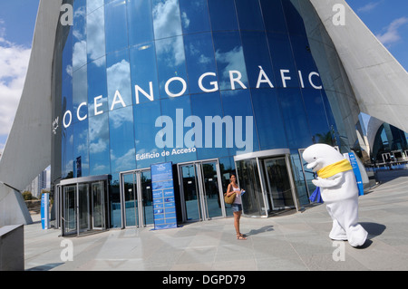 L'Oceanogràfic, befindet sich ein Marine Park in der Stadt der Künste und Wissenschaften von Valencia, Spanien. Stockfoto