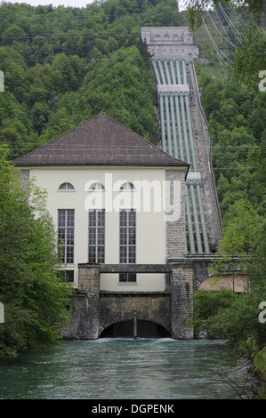 elektrische Wasserkraftwerk in Deutschland Stockfoto