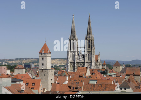 Skyline von deutschen Stadt Regensburg Stockfoto