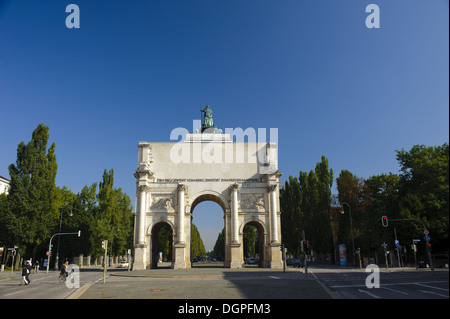 Siegestor in der bayerischen Landeshauptstadt München Stockfoto