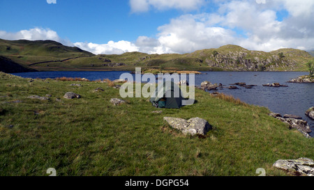 Wild campen, Winkel Tarn, Lake District, Großbritannien Stockfoto