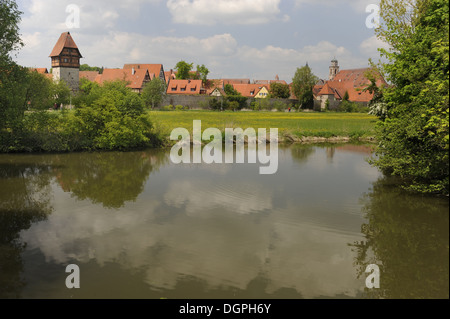 antike Stadt Dinkelsbühl in Bayern Stockfoto