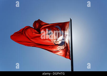 Türkische Flagge, Istanbul, Provinz Istanbul, Türkei Stockfoto