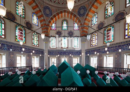 Tuerbe der Sultan Murad III., einem muslimischen Mausoleum im Innenhof der Hagia Sophia, Sultanahmet, Istanbul, Istanbul Provinz Stockfoto