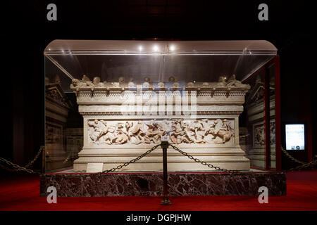 Alexander Sarcophagus, Istanbul Archäologie-Museum, Sarayburnu, Istanbul, europäische Seite, Provinz Istanbul, Türkei Stockfoto