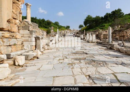 Curetes Street, Ephesus, Selçuk, İzmir Provinz, ägäische Region, Türkei Stockfoto