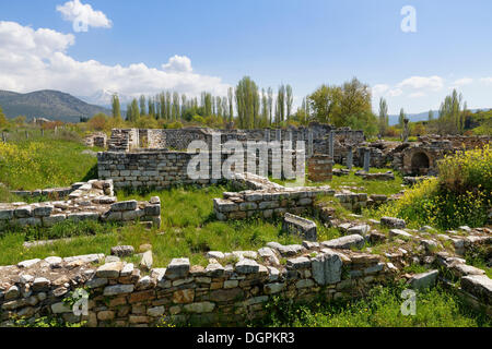 Alten bischöflichen Palast, Aphrodisias, Aydin Provinz, Ägäis, Türkei Stockfoto