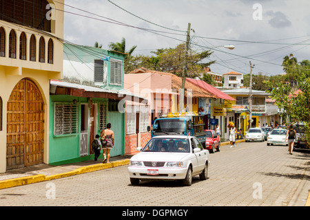 Die Straßen von San Juan del Sur, Nicaragua. Stockfoto