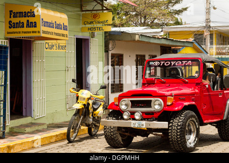 Die Straßen von San Juan del Sur, Nicaragua. Stockfoto
