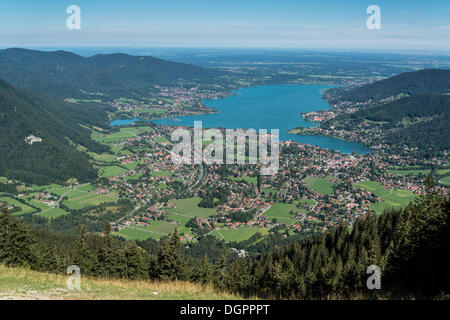 Rottach Egern, Tegernsee See an der Rückseite, von Mt Wallenberg, Bayern, Oberbayern Stockfoto