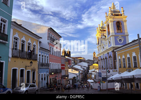 Touristische Stadtteil Pelourinho in Salvador de Bahia, Bahia, Brasilien, Südamerika Stockfoto