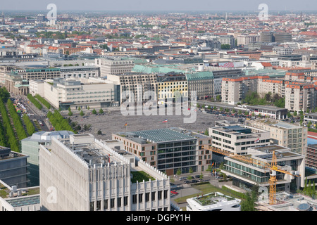 Blick auf Holocaust-Mahnmal in Berlin. Stockfoto