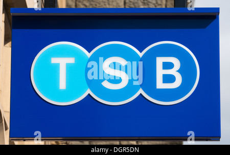 Trustee Savings Bank TSB unterzeichnen Otley, Yorkshire, England, UK Stockfoto