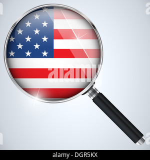 Vektor - NSA USA Regierung Spion Programm Land USA Stockfoto