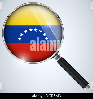 Vektor - NSA USA Regierung Spion Programm Land Venezuela Stockfoto