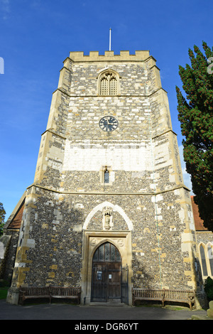 Kirchturm, St Michaels Kirche, Bray, Berkshire, England, Vereinigtes Königreich Stockfoto