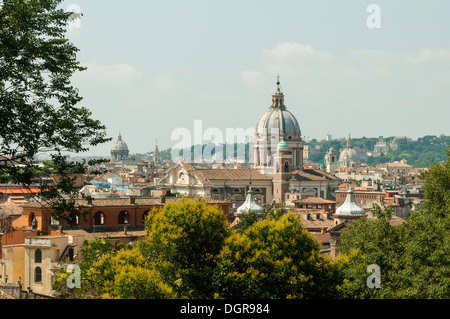 Skyline der Stadt vom Pincio-Hügel, Rom, Latium, Italien Stockfoto