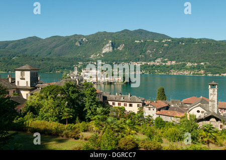 Lago d ' Orta von Orta San Giulio, Lombardei, Italien Stockfoto