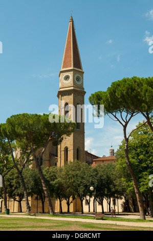 Campanile des Doms von Arezzo, Arezzo, Toskana, Italien Stockfoto