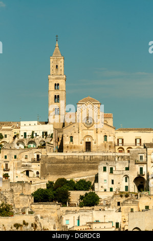 Dom über den Sasso Barisano, Matera, Basilikata, Italien Stockfoto