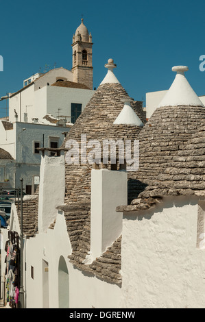 Trulli in Alberobello, Apulien, Italien Stockfoto