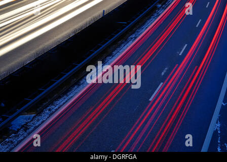 Rush Hour, Verkehr, Langzeitbelichtung, Kiel, schleswig-holstein Stockfoto