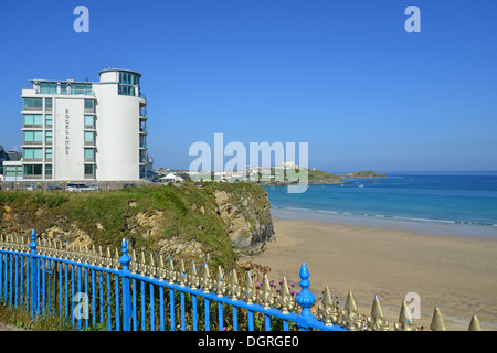 Tolcarne Strand von Narrowcliff, Newquay, Cornwall, England, Vereinigtes Königreich Stockfoto