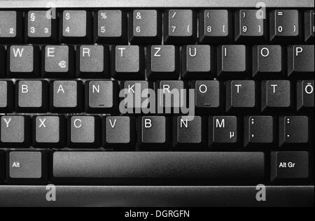 Tastatur mit Wort "Bankrott", Konkurs in weiß Stockfoto