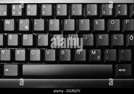 Tastatur mit Schriftzug "Pleite", Konkurs in weiß Stockfoto